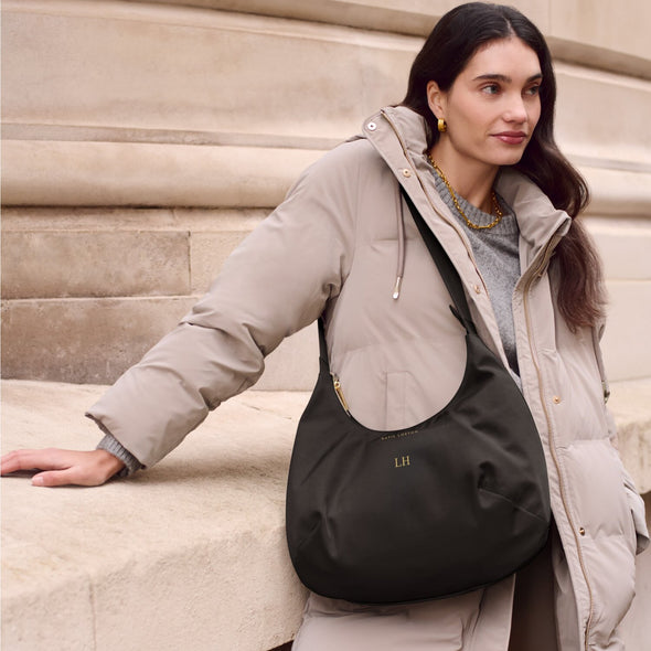 Nylon-Luxe Sling Shoulder Bag