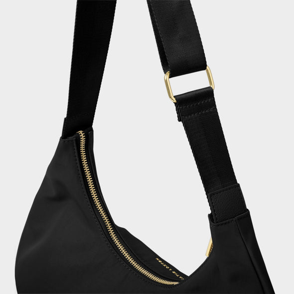 Nylon-Luxe Sling Shoulder Bag