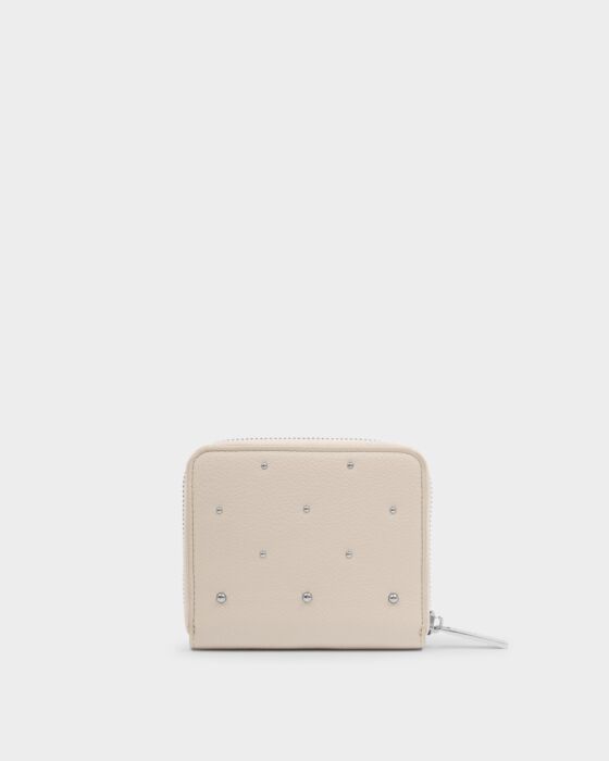 Meela Studded Wallet in Oyster