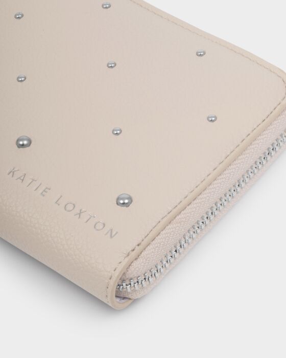 Meela Studded Wallet in Oyster