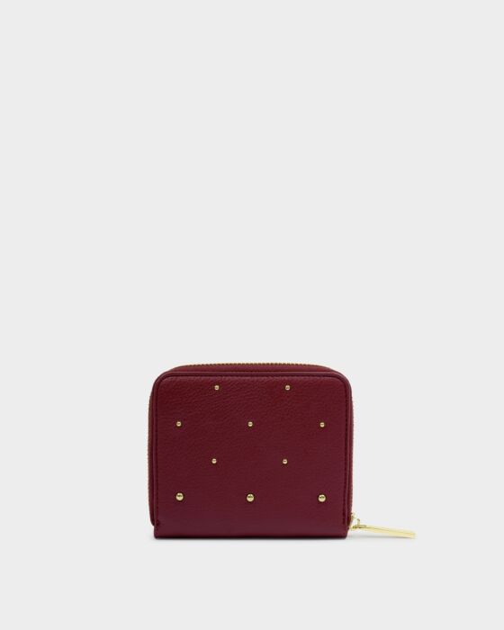 Meela Studded Wallet in Cherry