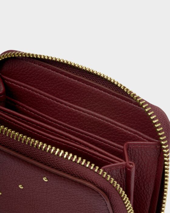 Meela Studded Wallet in Cherry