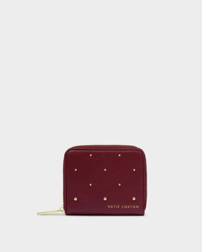 Meela Studded Wallet in Cherry