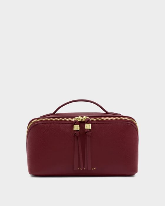 Soho Medium Makeup & Toiletry Bag in Cherry