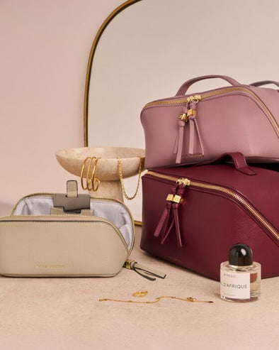 Soho Medium Makeup & Toiletry Bag in Deep Rose