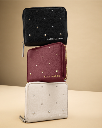 Meela Studded Wallet in Black