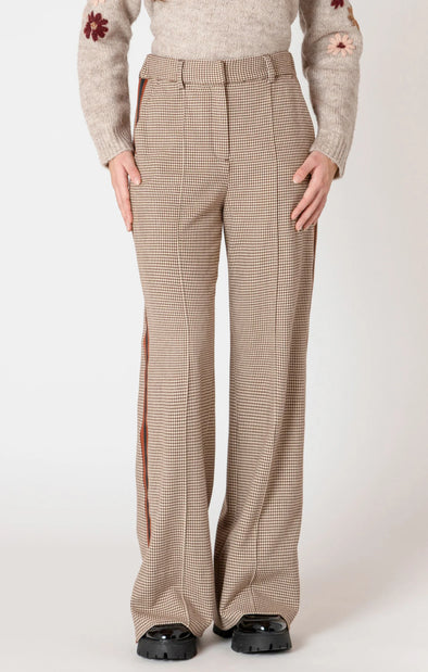 Houndstooth Wide Leg Pants