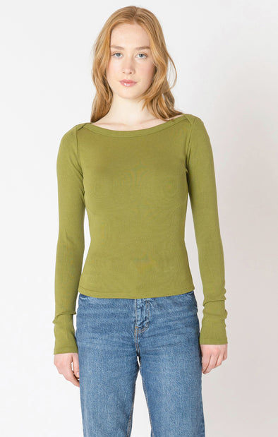 Boatneck Ribbed Top