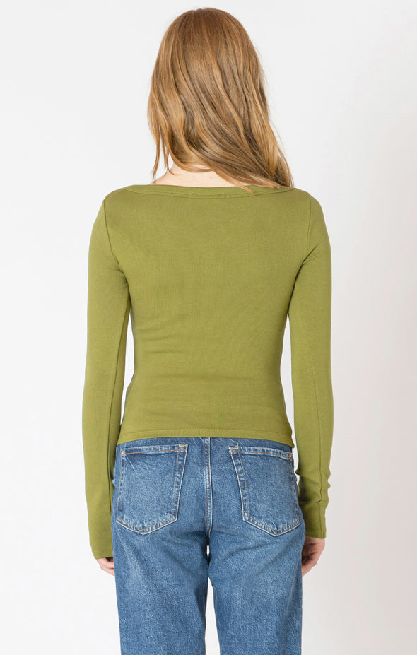 Boatneck Ribbed Top