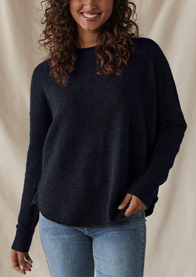Marianna Crewneck Sweater in Navy