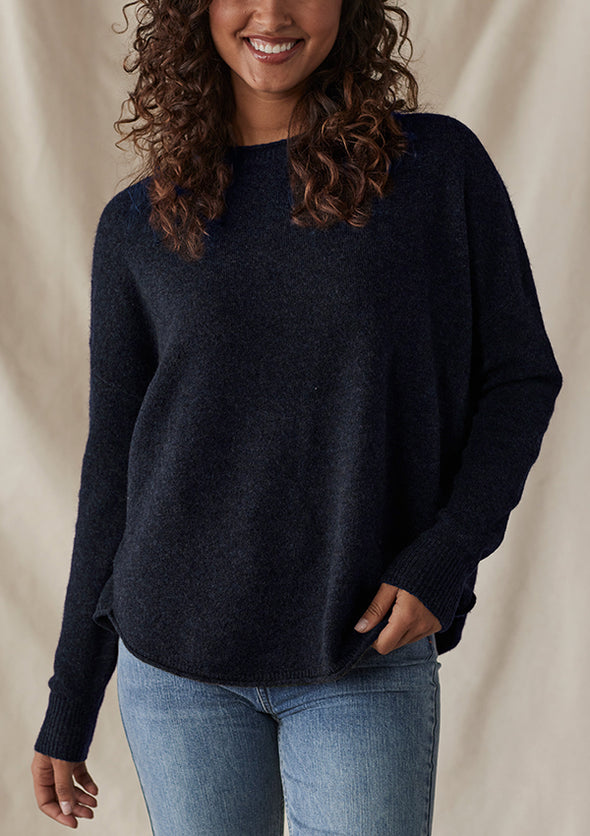 Marianna Crewneck Sweater in Navy
