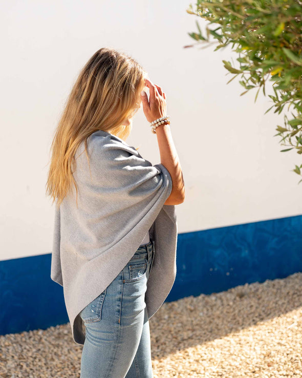 City Chic Poncho in Greystone