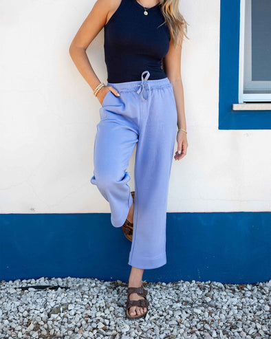 Frenchie Wide Leg Pant Periwinkle Blue