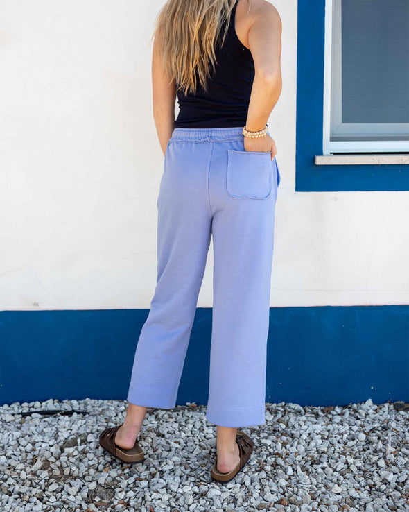 Frenchie Wide Leg Pant Periwinkle Blue