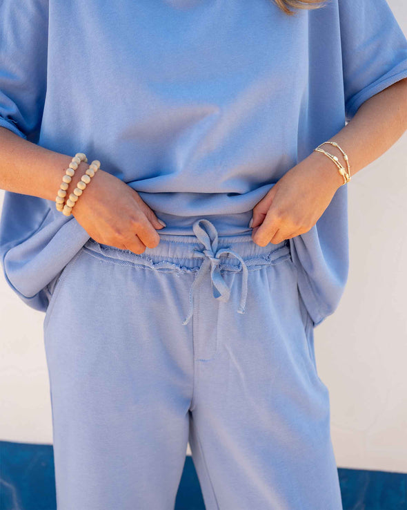 Frenchie Wide Leg Pant Periwinkle Blue