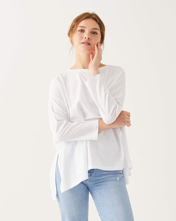Catalina Slub Tee In White