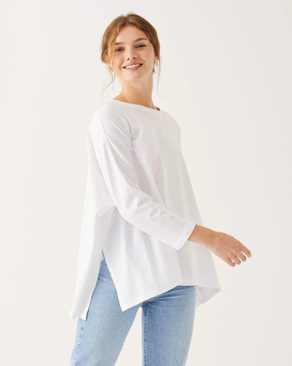 Catalina Slub Tee In White
